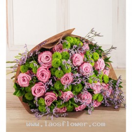 20 Pink Roses Bouquet